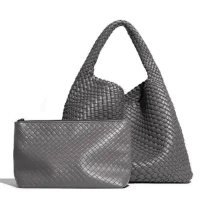 Weave Two in one Tote Bag, Black