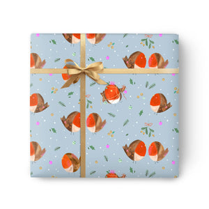 Merry Christmas Robins Gift Wrap