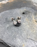 Sterling Silver Cubic Zirconia Heart Stud 4mm