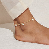 Three Pearl Anklet