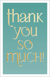 Pack Of 8 Thank You Note Cards - Small Card, Big Thank You