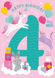 Happy Birthday 4 - Unicorn