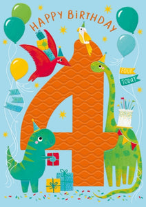 Happy Birthday 4 - Dinosaurs