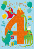 Happy Birthday 4 - Dinosaurs