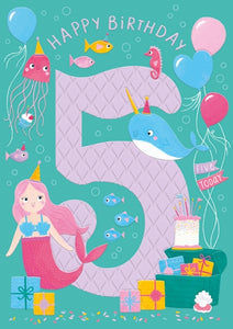 Happy Birthday 5 - Mermaid