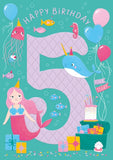 Happy Birthday 5 - Mermaid