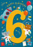 Happy Birthday 6 - Astronauts
