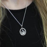 Outlander Inspired Standing Stones Silver Pendant Medium with Moonstone