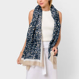 Sunburst Print, Printed Foil Scarf