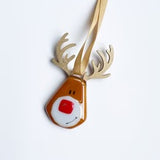 Reindeer Fused Glass Decoration