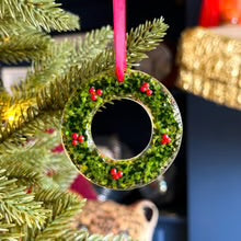 Fused Glass Hanging Christmas Wreath