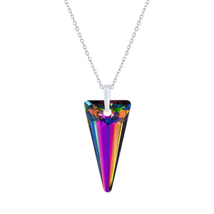 Austrian Crystal Spike Necklace in Vitrail