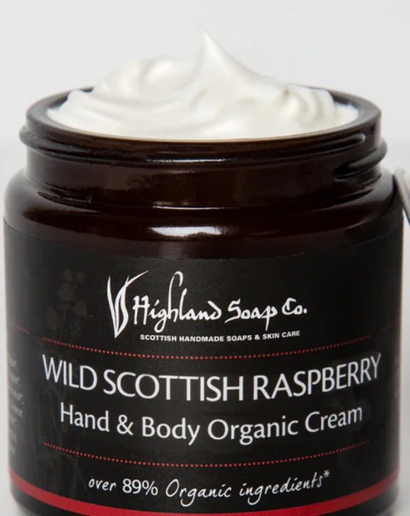 Wild Scottish Raspberry Organic Hand & Body Cream - 120ml