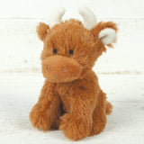 Brown Highland Cow Plush Baby Soft Mini Toy - 11cm