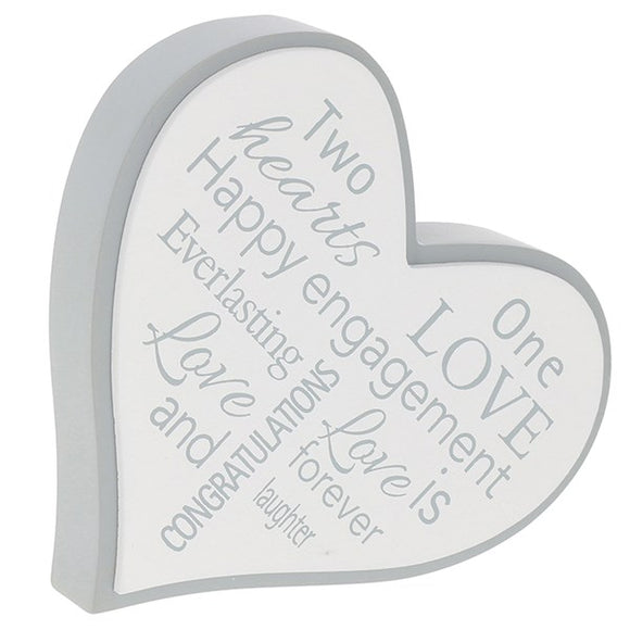 Loving Words Heart Plaque Engagement