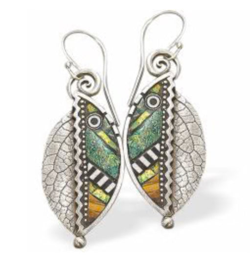Boho Leaf Design Drop Earrings