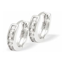 Austrian Crystal Embellished Small Hoop Earrings