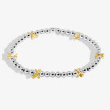 Bracelet Bar Silver Base Gold Kisses Bracelet