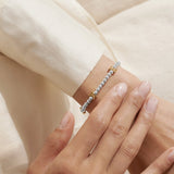 Bracelet Bar Silver Base Gold Kisses Bracelet