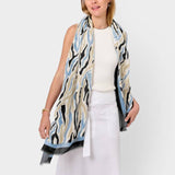Abstract Zebra Printed Scarf
