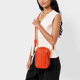 Hallie Small Crossbody Bag, Deep Orange