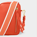Hallie Small Crossbody Bag, Deep Orange