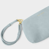 Asha Suedette Wristlet, Blue Mist