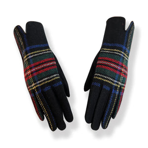 Black Tartan Gloves