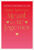 Sister & Brother-in-Law Anniversary - Meant to Be Together