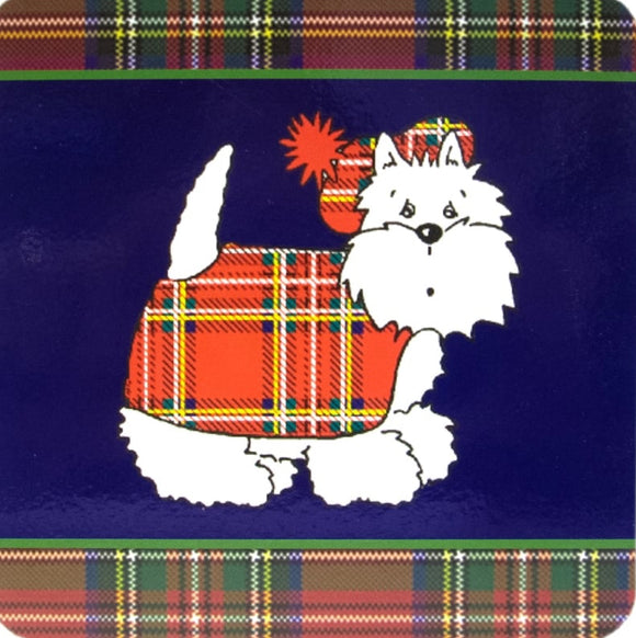 Tartan Terrier Coasters 6pc