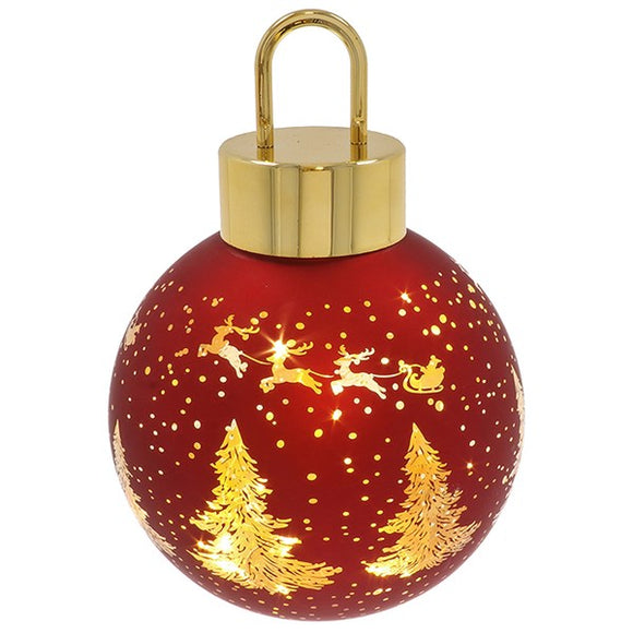 Bright Xmas LED Bauble Red Large