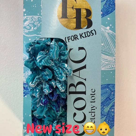 Sustainable Eco Kids Tote Blue Ocean Turtle Mini