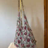 Eco Stretchy Tote Bag Handle Beige 14.5 Inches