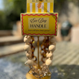 Eco Stretchy Tote Bag  Handle Wooden Bead 14.5"