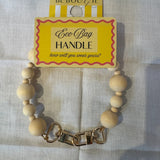 Eco Stretchy Tote Bag  Handle Wooden Bead 14.5"