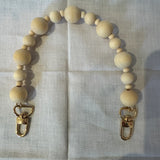 Eco Stretchy Tote Bag  Handle Wooden Bead 14.5"