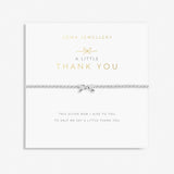 A Little 'Thank You' Bow Bracelet in Silver Plating