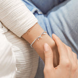 A Little 'Thank You' Bow Bracelet in Silver Plating