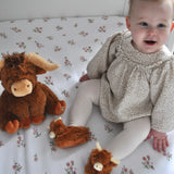 Horny Highland Cow Plush Baby Soft Slippers House Shoes (0 - 6m)