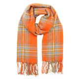 Scarf Winter Weight Check Orange