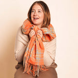 Scarf Winter Weight Check Orange