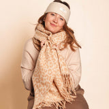 Scarf Winter Weight Animal Cream