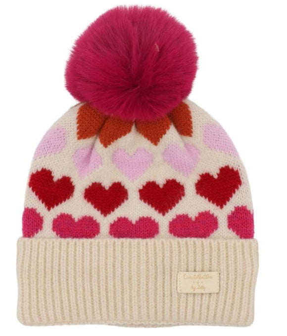 Children’s Constellation Hat, Pink Hearts