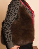 Faux Fur Olive Green Bag