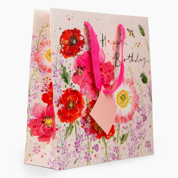 Wildflower Poppy Large Gift Bag