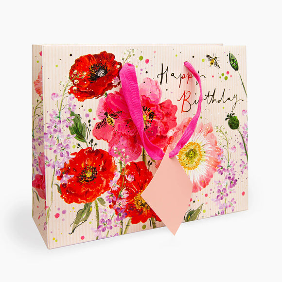 Wildflower Poppy Medium Gift Bag