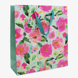 Aqua Camellia Large Gift Bag