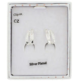 Modern Silver Plated Clip On Earrings