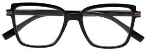 Burano Black ECO Friendly Reading Glasses 2.0 Lens Strength