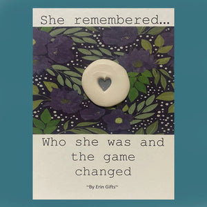 She Remembered Who She Was, Ceramic Wish Token & Card